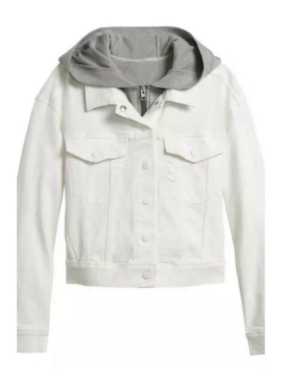 Athleta Jackets & Blazers - Athleta Double Time 3-in-1 Denim Jacket & Removable Hooded Vest Cream L NWT